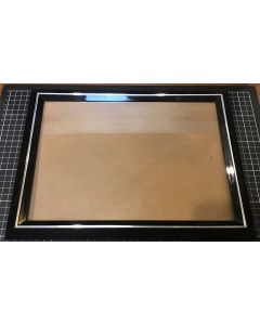 Vintage Black Glass Blank Wall Mounted Photo Frame