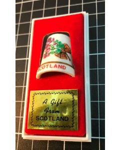 Vintage A Gift from Scotland Decorative Collectable Mini Flower Pot Figurine