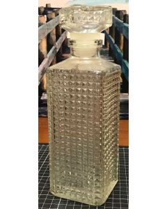 Vintage Scandinavian Glass Wine/Water Decanter Diamond Pattern