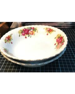 Vintage Set of 2 Floral Royal China Elegant Rose Soup Bowls