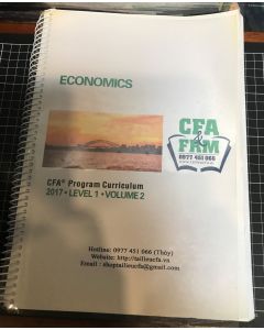 Economics: CFA Program Curriculum Level 1 Vol 2 Paperback 1ST EDITION/1ST PRINT