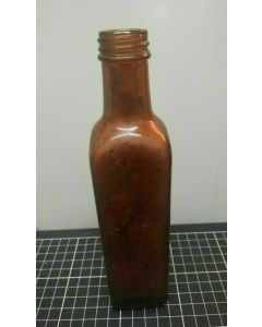 VINTAGE AMBER GLASS BOTTLE